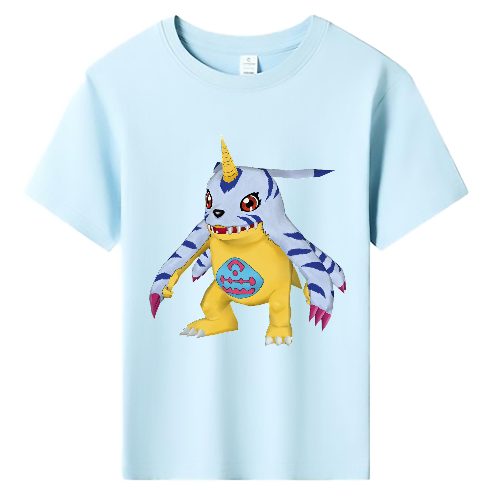 （画像用） Digimon デジタルモンスター/デジモン 綿100％キッズTシャツ（フロントプリント）